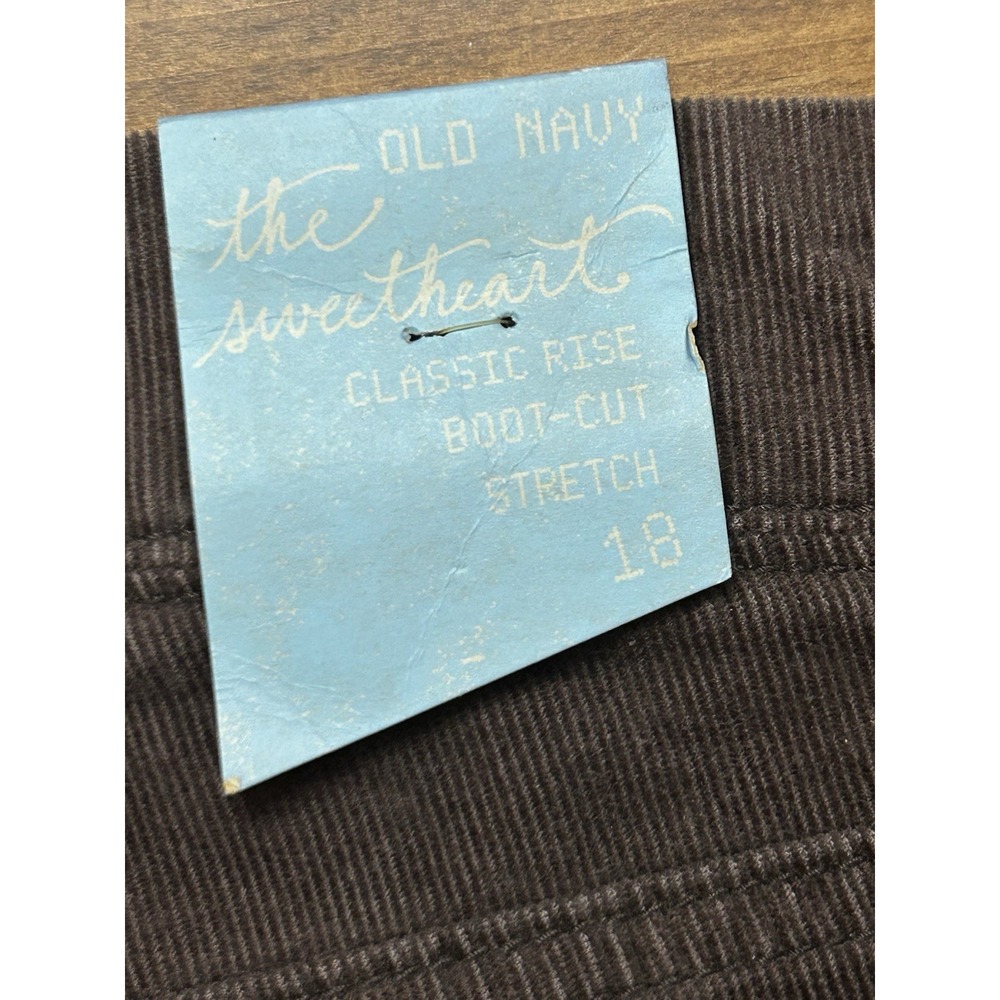 Old Navy Brown Corduroy Woman's Pants Stretch, Sz 18 NWT (MSRP $29)‎ - Picture 3 of 6